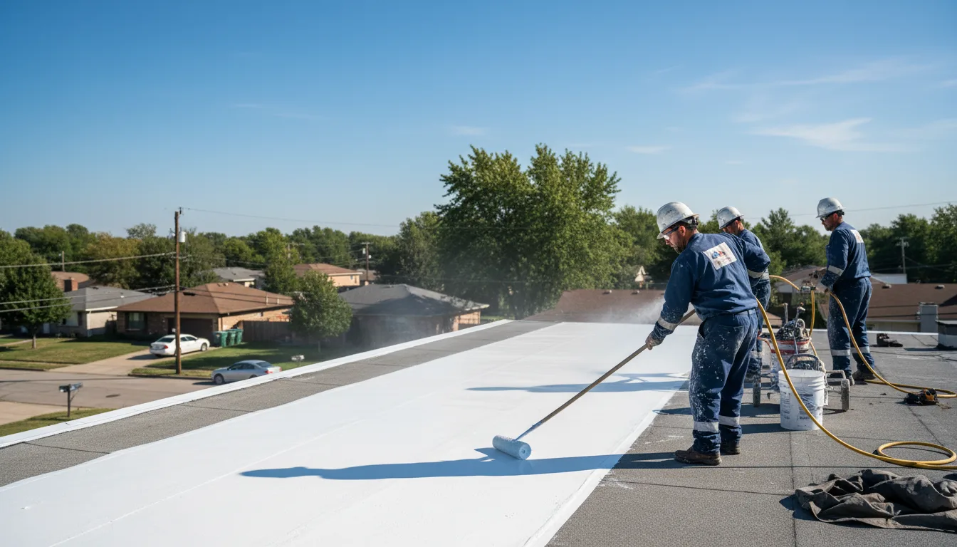 Commercial roof coating in Elroy, WI near me